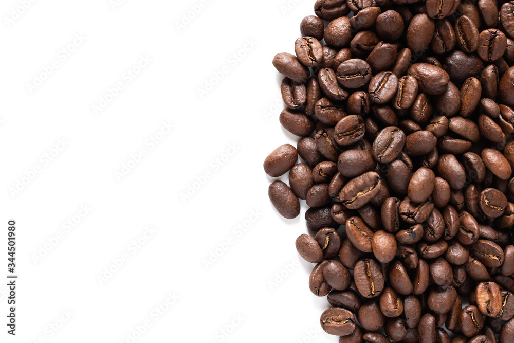 isolated coffee beans as background isolated coffee beans as background
