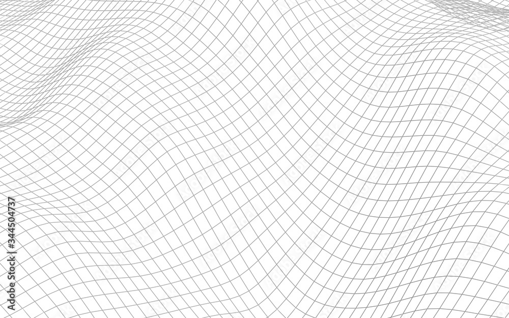 Abstract landscape on a white background. Cyberspace grid. hi tech network. 3d illustration Abstract landscape on a white background. Cyberspace grid. hi tech network. 3d illustration