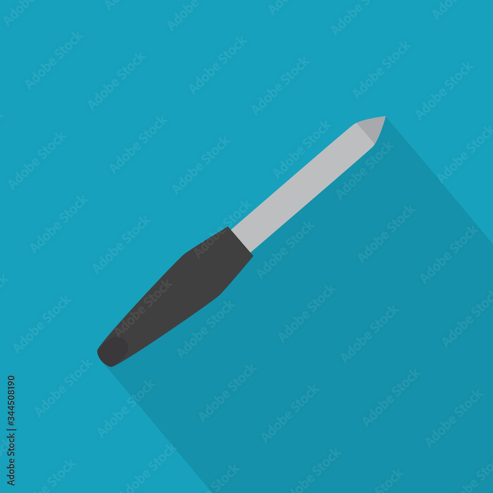 metal nail file icon- vector illustration metal nail file icon- vector illustration