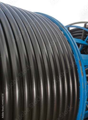 Plastic pipes and hoses. Plastic industry. Sewerpipe. Drainage hoses. 