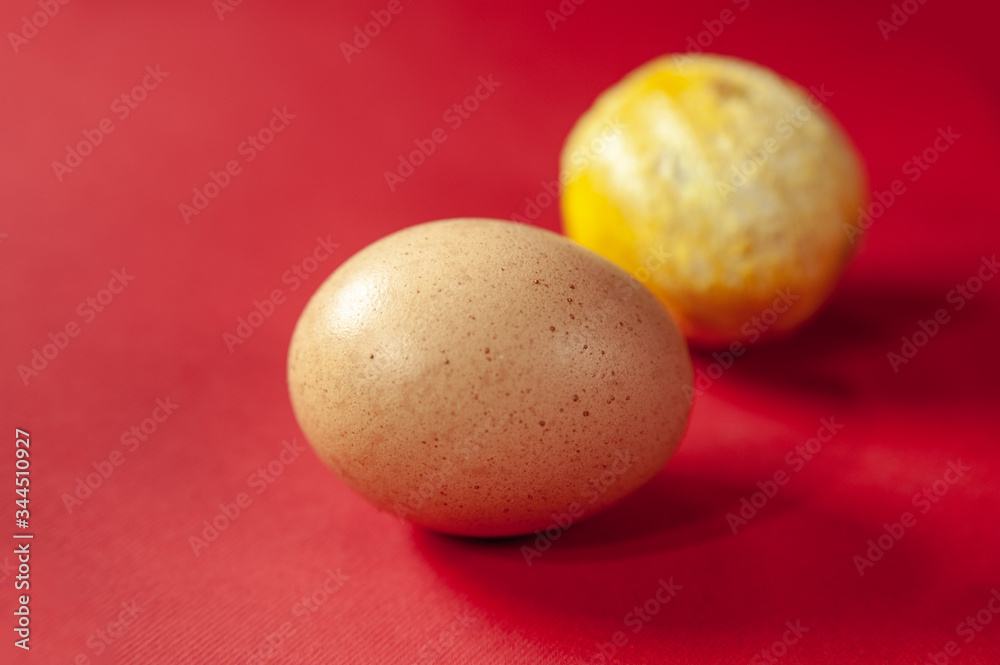 fresh egg and peeled lemon fresh egg and peeled lemon