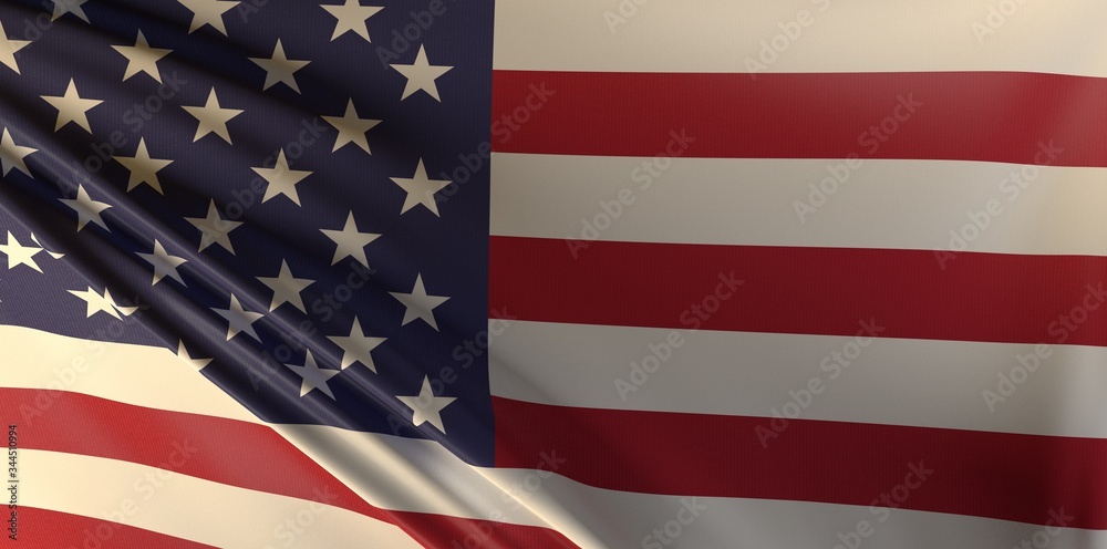 Obraz premium usa illustration united states of america flag
