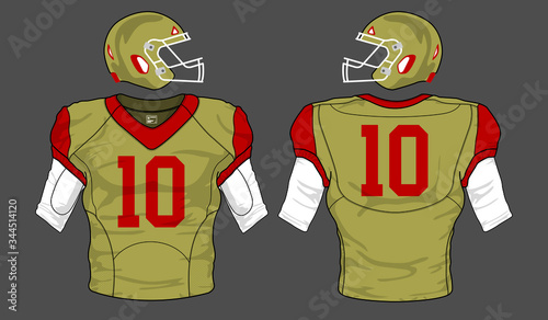 football jersey uniform template set kit
