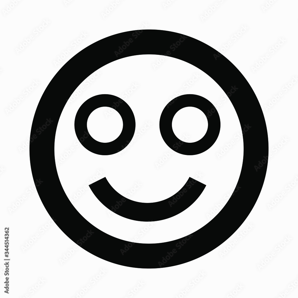 New smiley vector icon. Commercial line vector icon for websites and mobile minimalistic flat design. New smiley vector icon. Commercial line vector icon for websites and mobile minimalistic flat design.