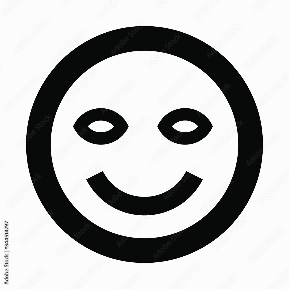 Smile Icon Vector. Commercial line vector icon for websites and mobile minimalistic flat design. Smile Icon Vector. Commercial line vector icon for websites and mobile minimalistic flat design.