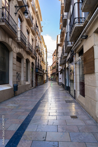 Fototapeta Naklejka Na Ścianę i Meble -  Granada, Spain, April 2020, empty streets of Granada during the covid-19 pandemic.