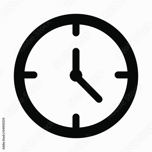 New clock icon design template. Vector icon.