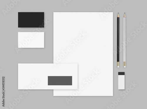 Corporate identity mockup blank empty office design