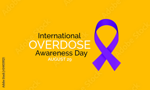 Vector illustration on the theme of International overdose awareness day observed each year on August 29th worldwide.
