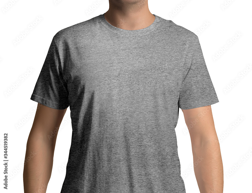 Gray t-shirt template mockup design print blank Gray t-shirt template mockup design print blank