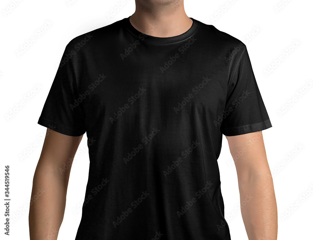 Black blank t-shirt mockup template man tshirt Black blank t-shirt mockup template man tshirt