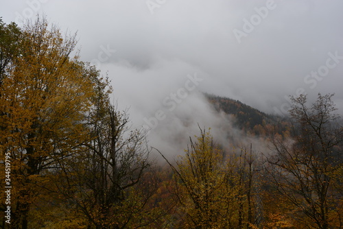 Awesome Landscape View during Autumn season in Mestia  Georgia