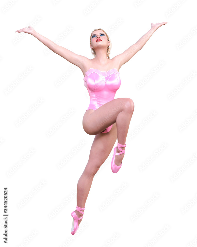 3D ballerina in tutu.