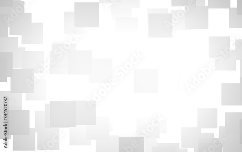 White abstract background. Misty backdrop with grey squares. 3D illustration