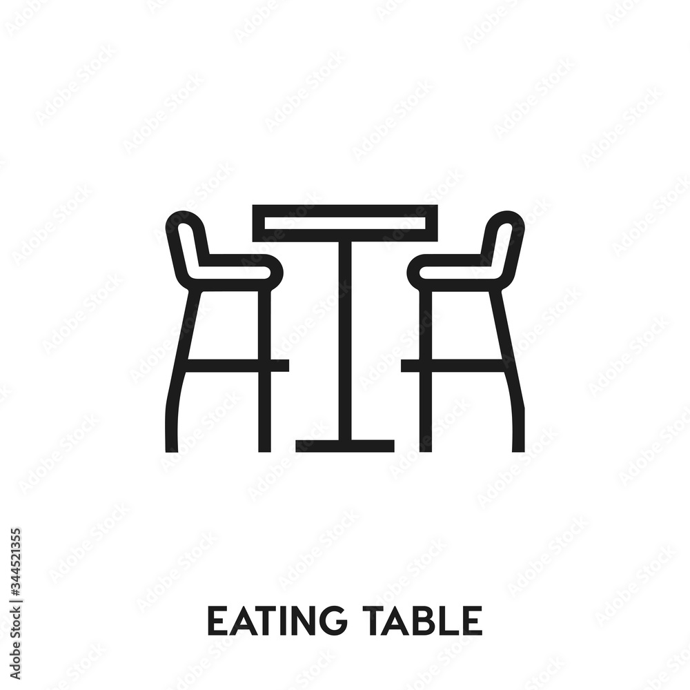 eating table icon vector. eating table sign symbol eating table icon vector. eating table sign symbol