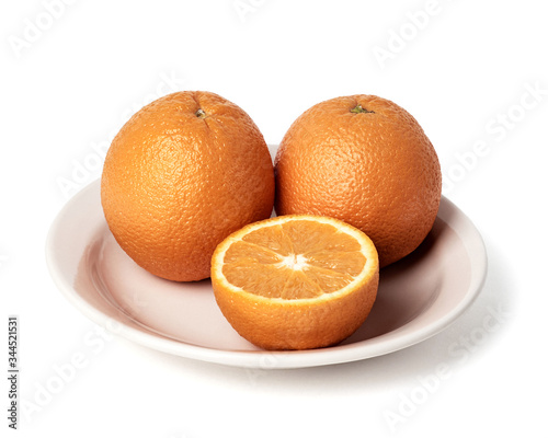 fresh orange on a white background