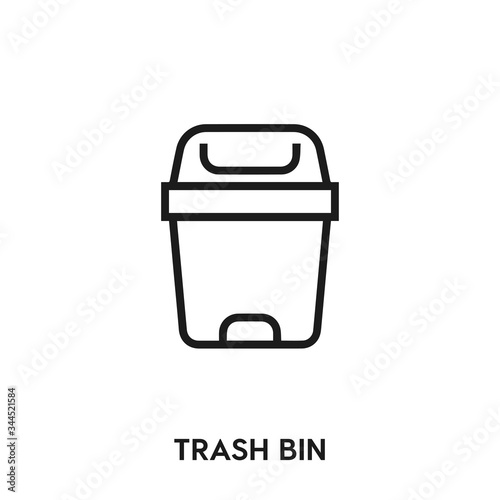 trash bin icon vector. trash bin icon vector symbol illustration. Modern simple vector icon for your design. trash bin icon vector	