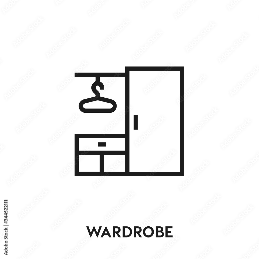 Wardrobe Icon Vector Cloth Hanger Icon Vector Symbol Illustration Wardrobe Icon Vector Cloth Hanger Icon Vector Symbol Illustration