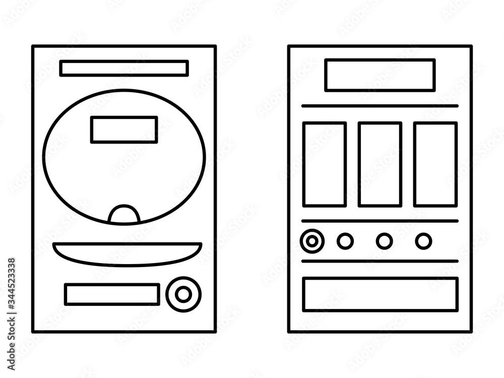 パチンコ パチンコ台 スロット イラスト アイコン Stock Vector Adobe Stock