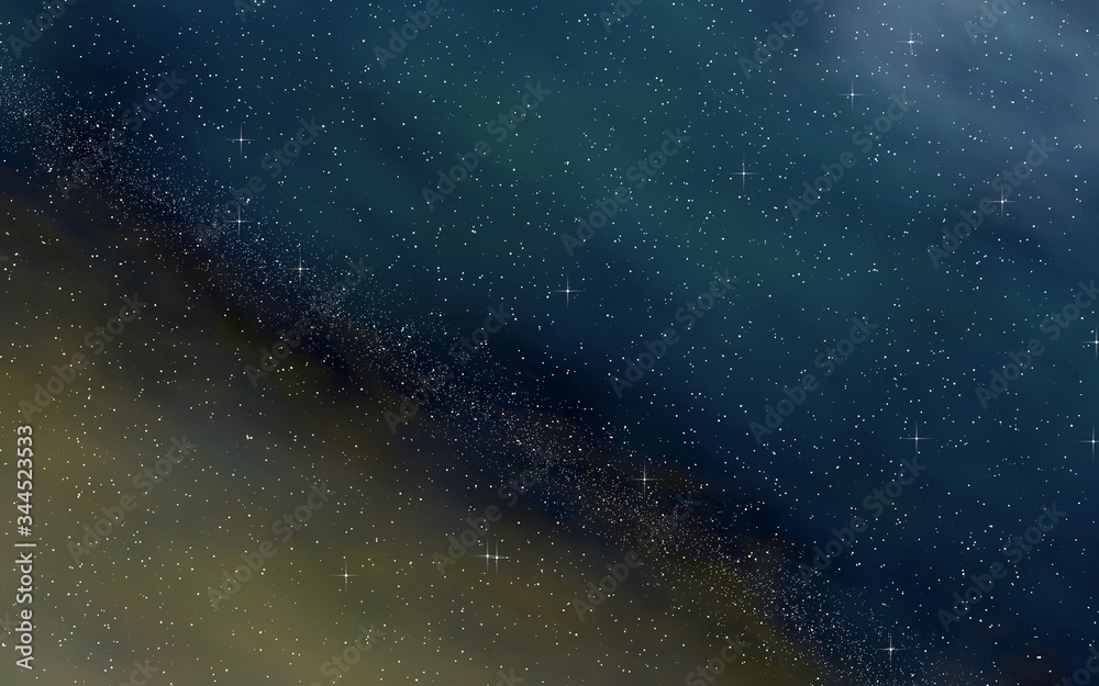 Fototapeta premium Colorful and beautiful space background. Outer space. Starry outer space texture. 3D illustration