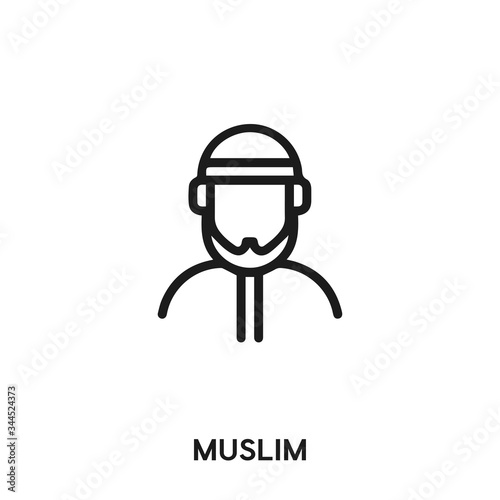 muslim icon vector. muslim sign symbol