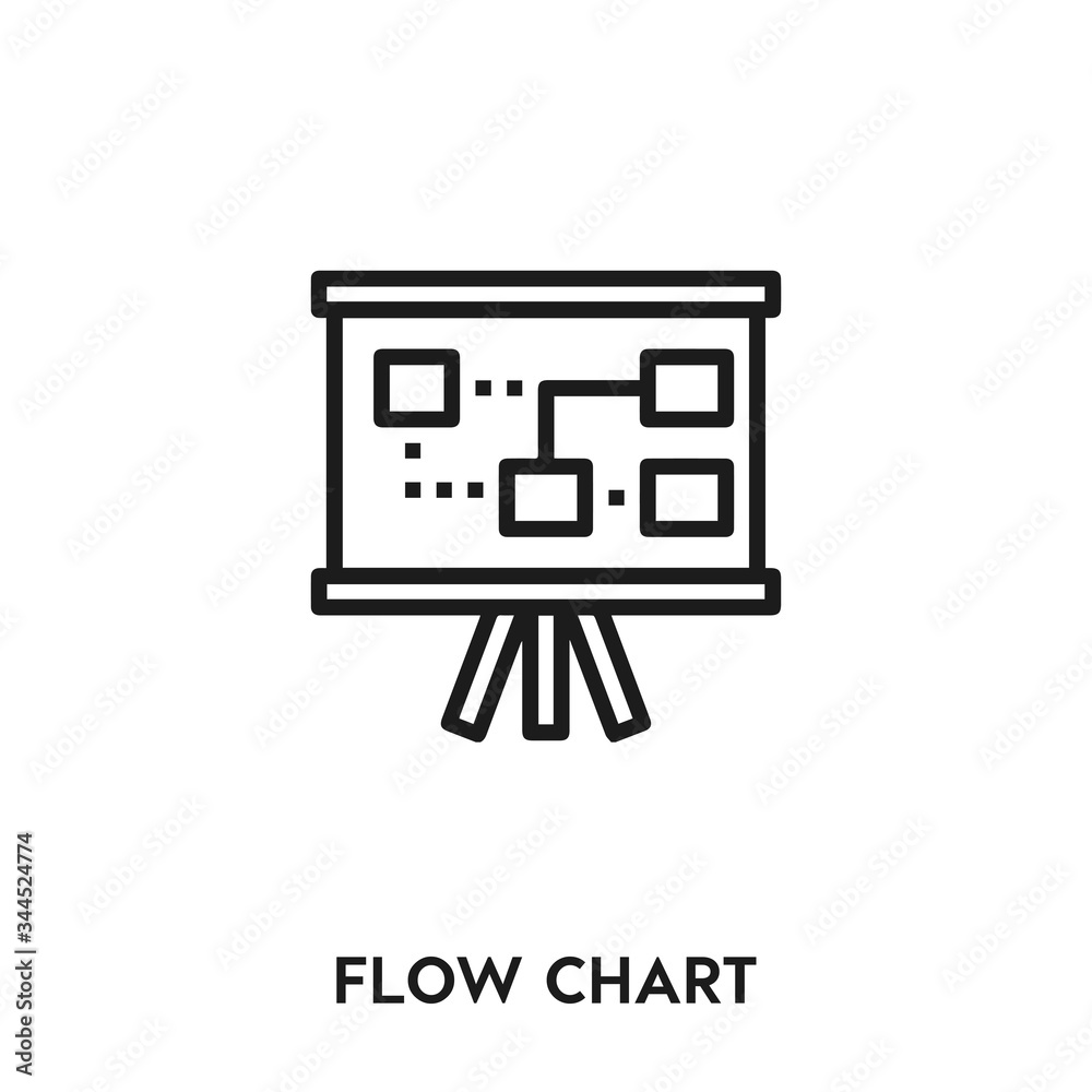 flow chart icon vector. flow chart sign symbol