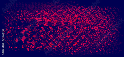 Spatter. Abstract red splashes on a dark blue. Vector image