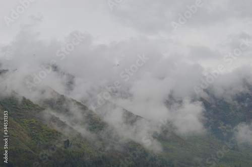 fog over the mountains