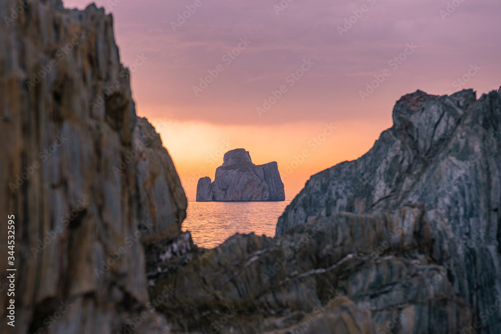 Tramonto su Pan di Zucchero, Masua, Sud Sardegna