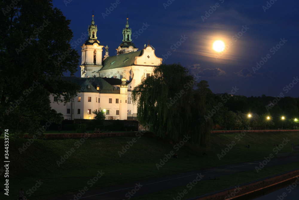St. Stanislaus Church by night, Cracow, Poland
