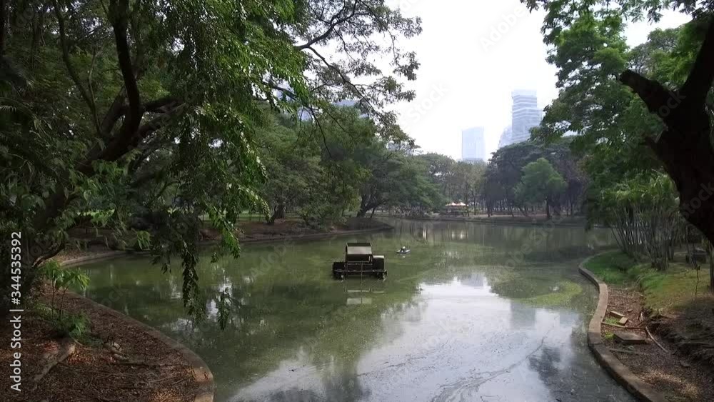 Lumphini Park (also Lumpini or Lumpinee) in Pathum Wan district - Bangkok, Thailand - 22nd of January 2020 Lumphini Park (also Lumpini or Lumpinee) in Pathum Wan district - Bangkok, Thailand - 22nd of January 2020