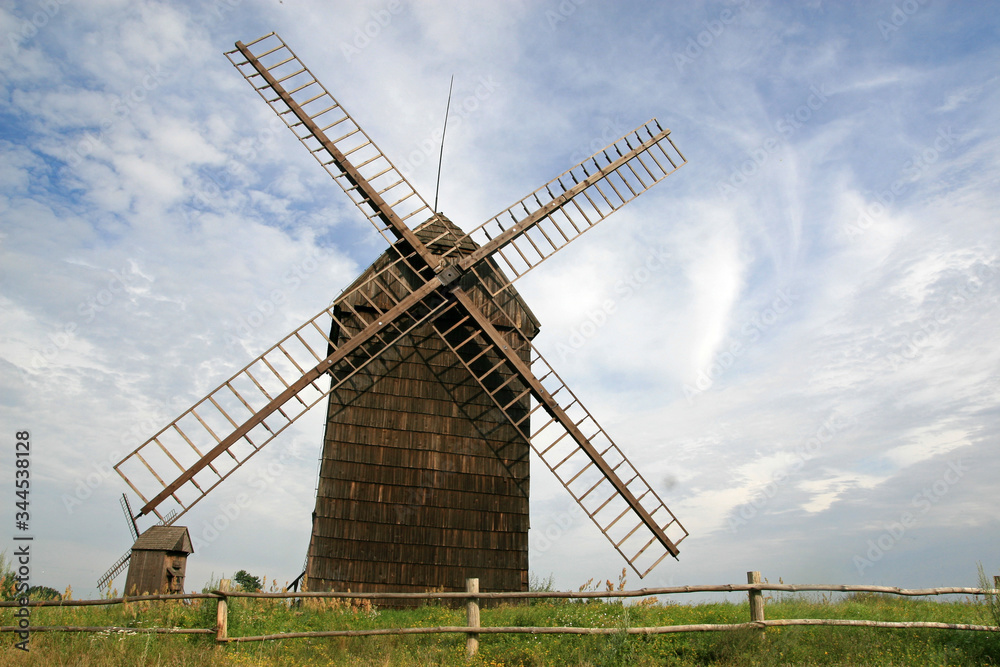 Windmill in the countryside near Gdynia, Poland
