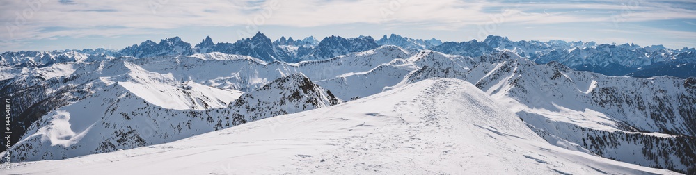 Panorama Rotlahner Gsieser Tal im Winter
