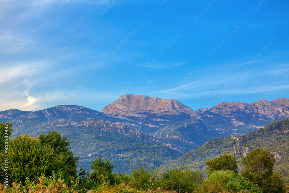 rocky mountains range scenery and blue sky rocky mountains range scenery and blue sky
