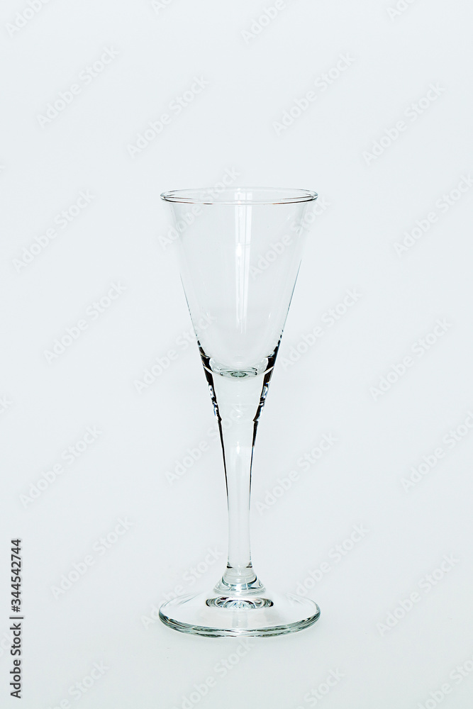 Empty glass on a white background Empty glass on a white background