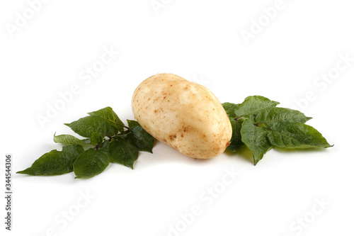 White  potato and leaves