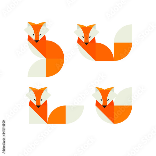 fox vector design set