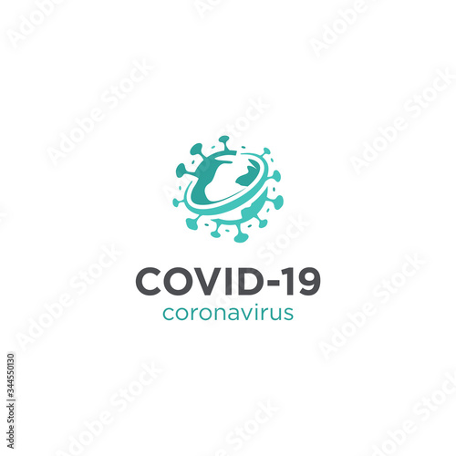 Covid-19 Coronavirus world logo, World Health organization, coronavirus logo vector concept, coronavirus icon