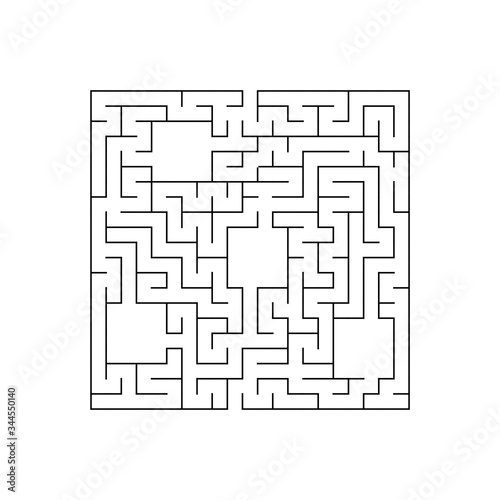 Easy maze. Game for kids. Puzzle for children. Labyrinth conundrum. Find the right path. Vector illustration.