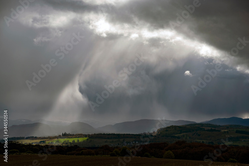 wild and unusual light over the Scottish highlands