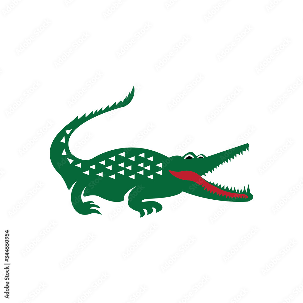 Fototapeta premium crocodile illustration simple logo design vector