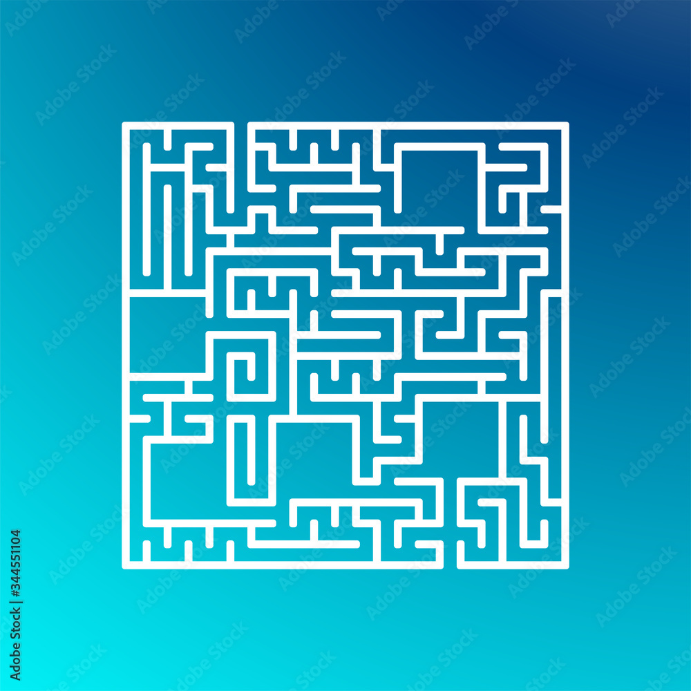 Abstact square labyrinth. Educational game for kids. Puzzle for children. Maze conundrum. Find the right path. Vector illustration. Abstact square labyrinth. Educational game for kids. Puzzle for children. Maze conundrum. Find the right path. Vector illustration.