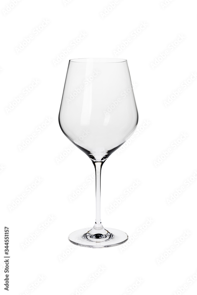 Empty wine glass isolated on a white background Empty wine glass isolated on a white background