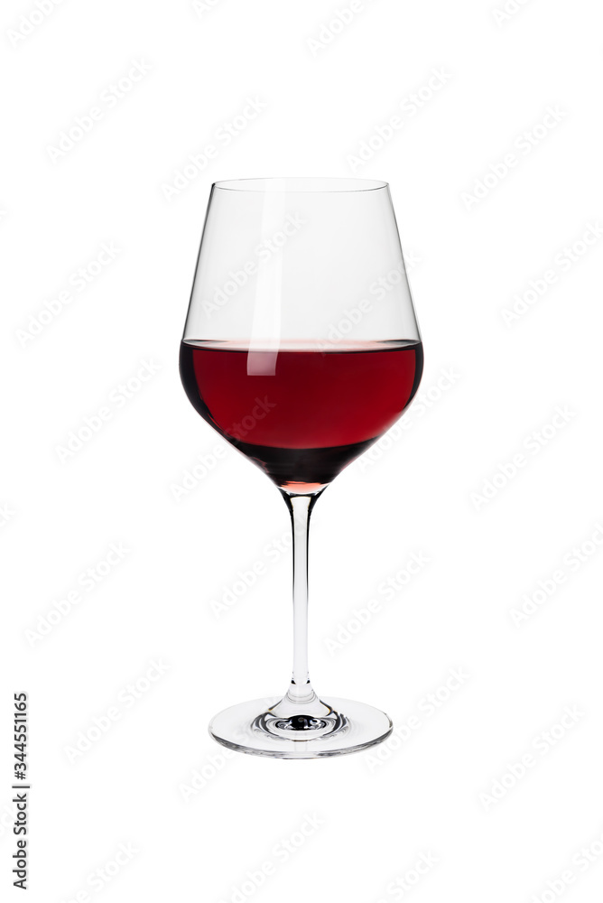 Red wine in a glass isolated on white background Red wine in a glass isolated on white background