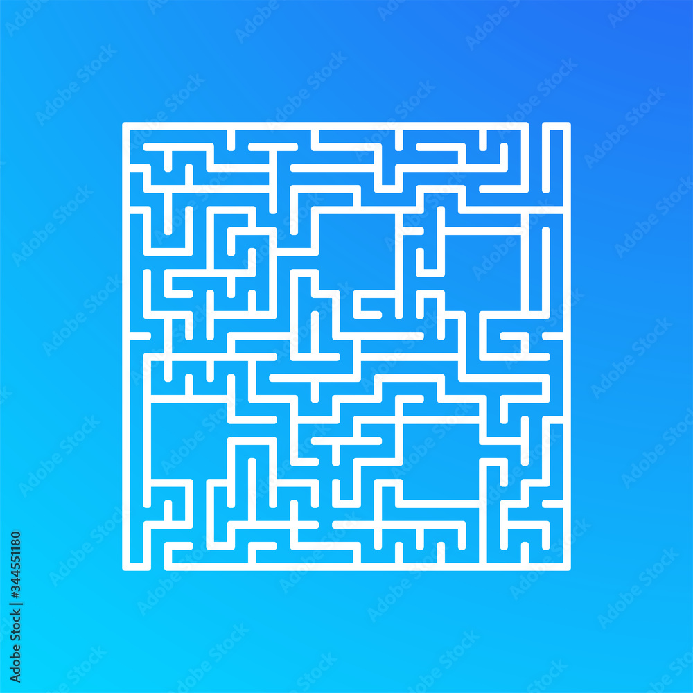 Abstact square labyrinth. Educational game for kids. Puzzle for children. Maze conundrum. Find the right path. Vector illustration. Abstact square labyrinth. Educational game for kids. Puzzle for children. Maze conundrum. Find the right path. Vector illustration.