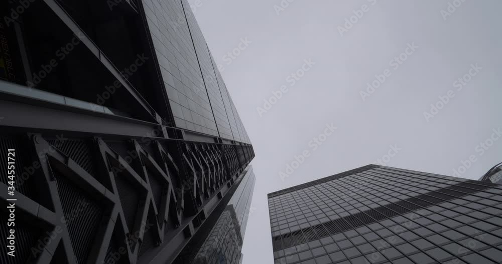 Looking up between buildings, Empty London during the coronavirus lockdown, A lonely city curing the pandemic Looking up between buildings, Empty London during the coronavirus lockdown, A lonely city curing the pandemic