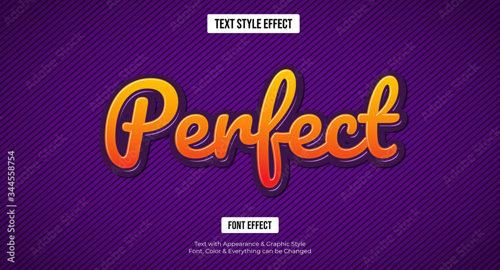 3D orange text effect, Editable text effect 3D orange text effect, Editable text effect