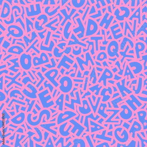 Bright ornamental pattern of letters.
