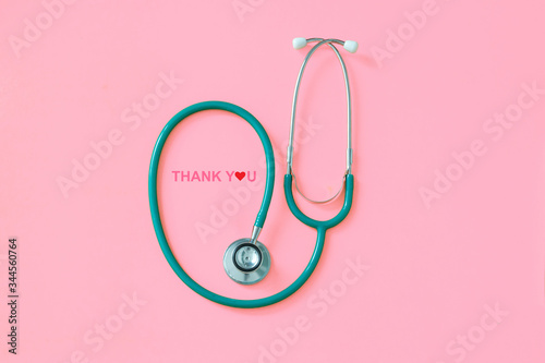Stethoscope with "Thank You" Message for Doctor and Medical Staff