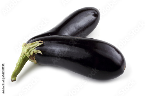 Funny aubergine in a shape of letter "V"